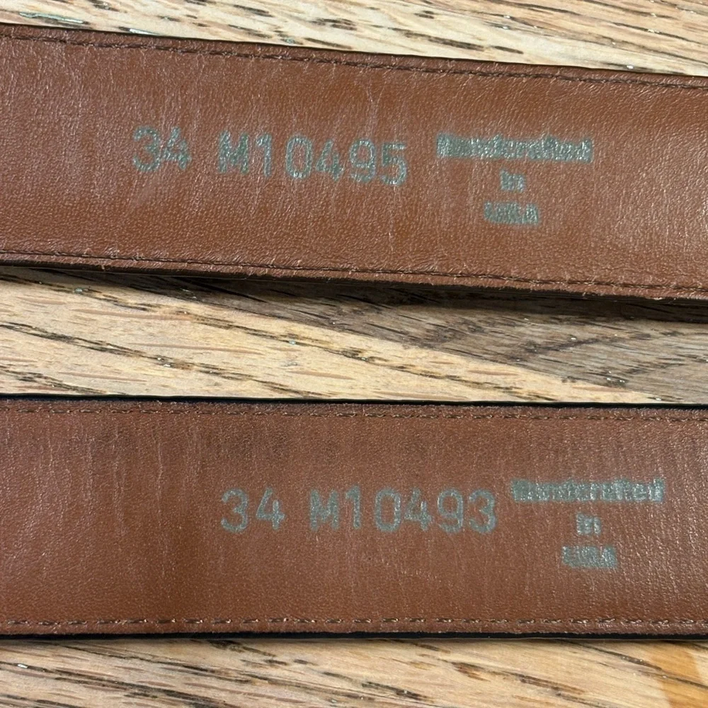 Brighton Black and Brown leather Belt set size 34